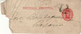 ARGENTINA 1878 WRAPPER SENT TO ROSARIO - Storia Postale