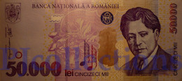 ROMANIA 50000 LEI 2000 PICK 109A AU+ - Romania