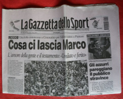 CYCLISME: CYCLISTE : LA GAZETTA DELLO SPORT DU 19/2 2004 ADIEU A PANTANI - Wielrennen