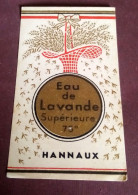 Egypt Kingdom , Rare Vintage Label Of Eau De Lavande Superieure 75 By Hanaux (Paris) , Egypt Agency , Lablfil - Etichette