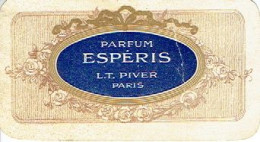 Carte  Parfum ESPERIS De L.T. PIVER - Calendrier De 1912 Au Verso - Profumeria Antica (fino Al 1960)