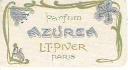 Carte  Parfum AZUREA De L.T. PIVER - Calendrier De 1904 Au Verso - Profumeria Antica (fino Al 1960)