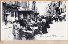 22676 / NICE Alpes Maritimes Marché Aux Fleurs Façade De L' OPERA 1900s REPRODUCTION GILETTA N°115 - Marchés, Fêtes