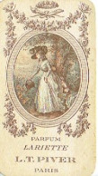 Carte  Parfum LARIETTE De L.T. PIVER - Carte Offerte Par La Maison DE BEUS à IXELLES - Anciennes (jusque 1960)