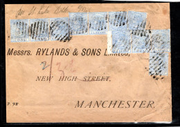 1898 , Lagos , 21/2 P.   ,  11 Stamps -multiple Franking , 11. Rate  To England , Rare !   #1513 - Nigeria (...-1960)