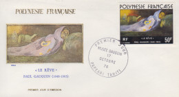 Enveloppe  FDC   1er  Jour   POLYNESIE   Oeuvre  De   Paul   GAUGUIN   1976 - FDC