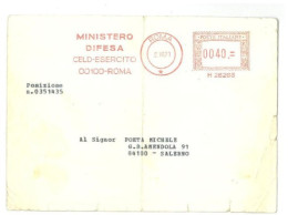 SP1103)  AFFRANCURA MECCANICA ROSSA EMA    STORIA POSTALE - Maschinenstempel (EMA)