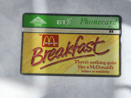 United Kingdom-(BTA062)-McDonalds A Breakfast-(10units)-(660)-(368A02007)-price Cataloge5£-used+1card Prepiad Free - BT Publicitaire Uitgaven