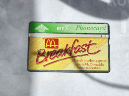 United Kingdom-(BTA062)-McDonalds A Breakfast-(10units)-(661)-(368A02007)-price Cataloge5£-used+1card Prepiad Free - BT Advertising Issues