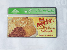 United Kingdom-(BTA063)-McDonalds Big Breakfas -(10units)-(662)-(368A56360)-price Cataloge3.00£-used+1card Prepiad Free - BT Emissioni Pubblicitarie