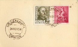 1954 ZARAGOZA , FECHADOR DE CASTEJÓN DE ALARBA - Storia Postale