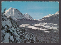 082721/ LEUTASCH, Blick Gegen Oberleutasch Und Hohe Munde - Leutasch