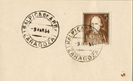 1954 ZARAGOZA , FECHADOR DE MALPICA DE ARBA - Cartas & Documentos