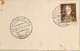 1954 ZARAGOZA , FECHADOR DE MONTÓN DE JILOCA - Lettres & Documents