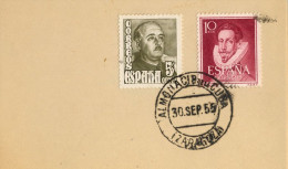 1955 ZARAGOZA , FECHADOR DE ALMONACID DE LA CUBA - Covers & Documents