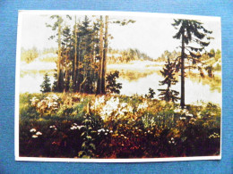 Post Card Lithuania Nemunas Neman River Painting Of Zmuidzinavicius Tirage 50 000ex. - Litauen