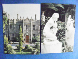 2 Cards Post Card Ukraine Crimea Alupka 1968 Palace Sculptures - Ukraine