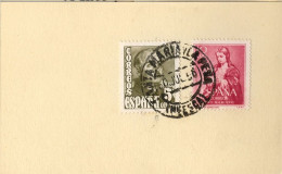 1956 HUESCA , FECHADOR DE SANTA MARIA DE LA PEÑA - Storia Postale