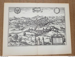 Veduta Della Città Di Schwabisch Hall Del 1580 Georg Braun E Hogenberg Ristampa - Cartes Géographiques