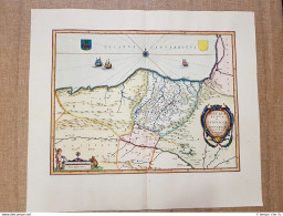 Carta Geografica O Mappa Biscaia Et Guipuscoa Anno 1662 Di Joan Blaeu Ristampa - Cartes Géographiques