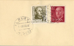 1956 HUESCA , FECHADOR DE EL PUEYO - Storia Postale