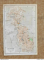 Pianta O Piantina Del 1937 La Città Di Catanzaro Calabria T.C.I. - Cartes Géographiques