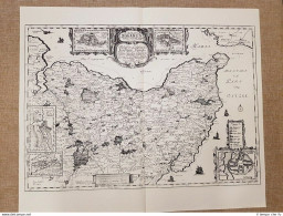 Carta Geografica O Mappa Wagria Settentrionale Germania Anno 1635 Blaeu Ristampa - Cartes Géographiques