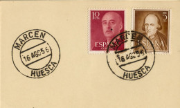 1956 HUESCA , FECHADOR DE MARCEN - Lettres & Documents