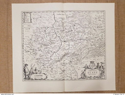 Carta Geografica O Mappa Comitatus Glatz Polonia Anno 1645 Joan Blaeu Ristampa - Cartes Géographiques