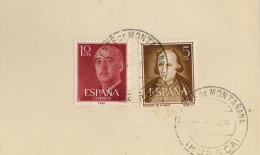 1956 HUESCA , FECHADOR DE PUENTE DE MONTAÑANA - Lettres & Documents