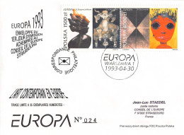 Pologne - FDC Europa 1993 - Tirage Limité à 35 Exemplaires - 1993