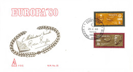 Malte - FDC Europa 1980 - 1980