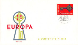 Liechtenstein - FDC Europa 1968 - 1968