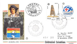 Italie - FDC Europa 1992 - Tirage Limité à 40 Exemplaires - 1992