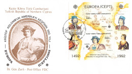 Turquie (Adm. Chypre) - FDC Europa 1992 - 1992