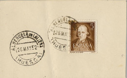 1952 HUESCA , FECHADOR DE ALBERUELA DE LALIENA - Storia Postale