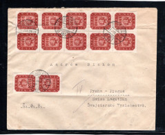 1946 ( 25. JUNE) 50000,- 32  Stamps,multiple Frank. Clear  " Budapest " Cover To Praha , CSR , .commercial,Rare !#1510 - Cartas & Documentos