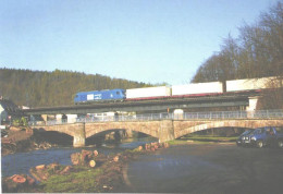 Germany:Diesel Locomotive 253 015 On Zschopaubrücke Vor Scharfenstein, Railway Bridge - Ouvrages D'Art