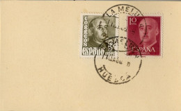 1955 HUESCA , FECHADOR DE LA MELUSA - Storia Postale