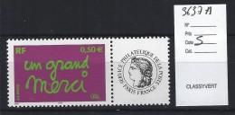 FRANCE PERSONNALISE ** N° 3637A - Unused Stamps