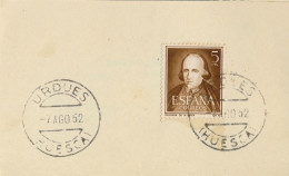 1952 HUESCA , FECHADOR DE URDUES - Cartas & Documentos