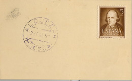 1952 HUESCA , FECHADOR DE ALQUÉZAR - Storia Postale