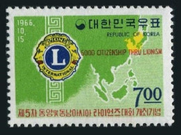 Korea South 541, 541a, MNH. Michel 559, Bl.237. Lions Convention, 1966. - Corée Du Sud