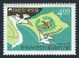 Korea South 469,469a, MNH. Michel 479, Bl.204. Military Group In Viet Nam, 1965. Map - Corée Du Sud
