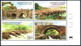 Korea South 2155 Ad Block, MNH. Bridges, 2004. - Corée Du Sud