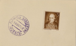 1952 HUESCA , FECHADOR DE EL PUEYO DE BARBASTRO - Briefe U. Dokumente