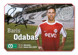 Fußball-Autogrammkarte AK Barış Odabaş Offenbacher FC Kickers 11-12 Baris Odabas Optik Rathenow Alzenau Frankfurt Hessen - Handtekening