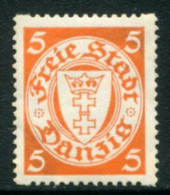 DANZIG 1938 Arms Definitive With Swastika Watermark 5 Pf. Coil  MNH / **.  Michel 290D - Mint