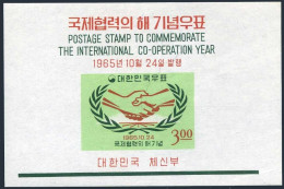 Korea South 485a-486a Sheets,MNH.Michel Bl.218-219. Cooperation Year ICT-1965,UN-20. - Corée Du Sud