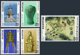 Korea South 1162-1166,1166a Sheet,MNH.Michel 1150-1154,Bl.431. Art Treasures,1979. - Corée Du Sud